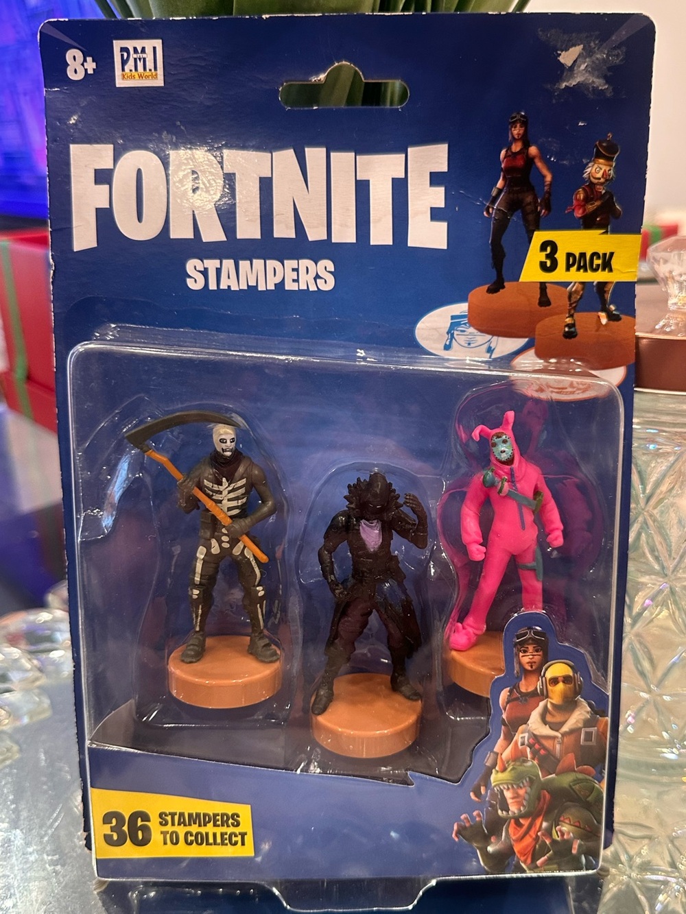 Fortnite 3 Pack Stampers Set Skull Trooper Rabbit Raider Dire NEW Collectible